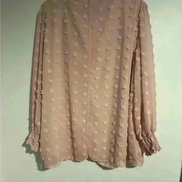 Women’s beautiful pink blouse size 3x lots of nice detail on this piece - Picture 3 of 4